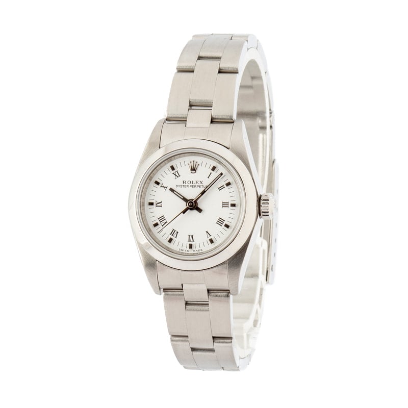 Ladies Rolex Oyster Perpetual 76080 Stainless Steel