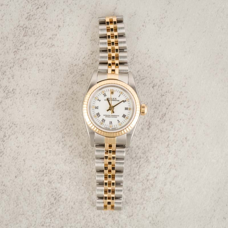 Rolex Ladies Oyster Perpetual 76193 Two-Tone