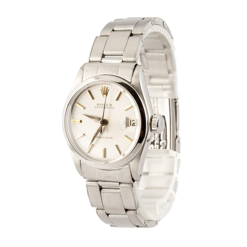 Pre-owned Rolex OysterDate 6466 Stainless Steel