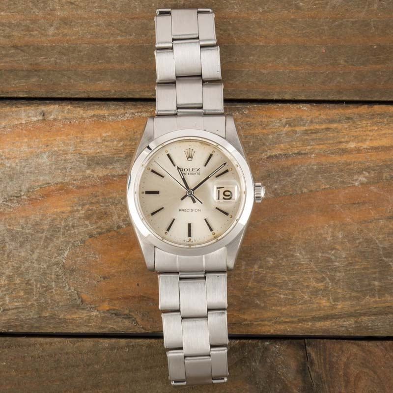 Pre-Owned Rolex Oysterdate 6694 Silver Dial