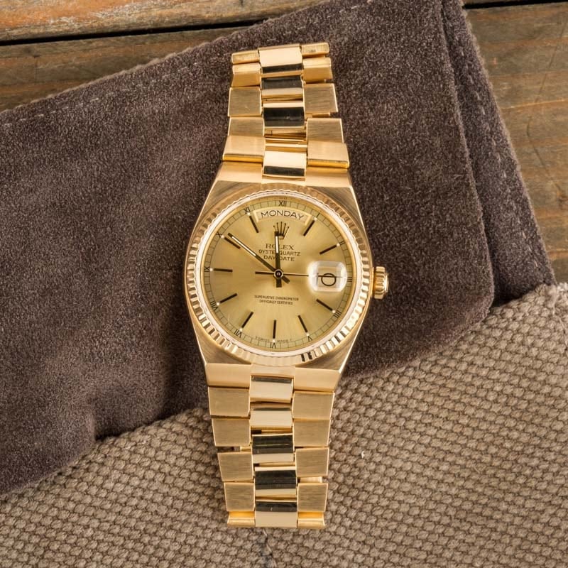 Rolex OysterQuartz 19018 Gold Day-Date