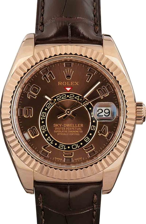 Rolex sky dweller shop rose gold for sale