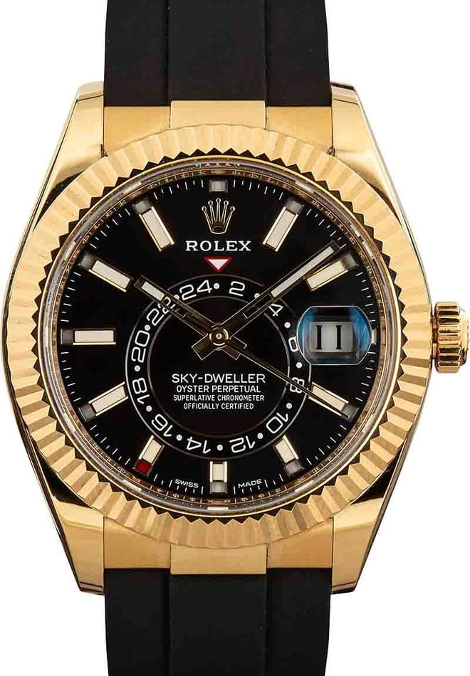 Rolex sky discount dweller 18k gold