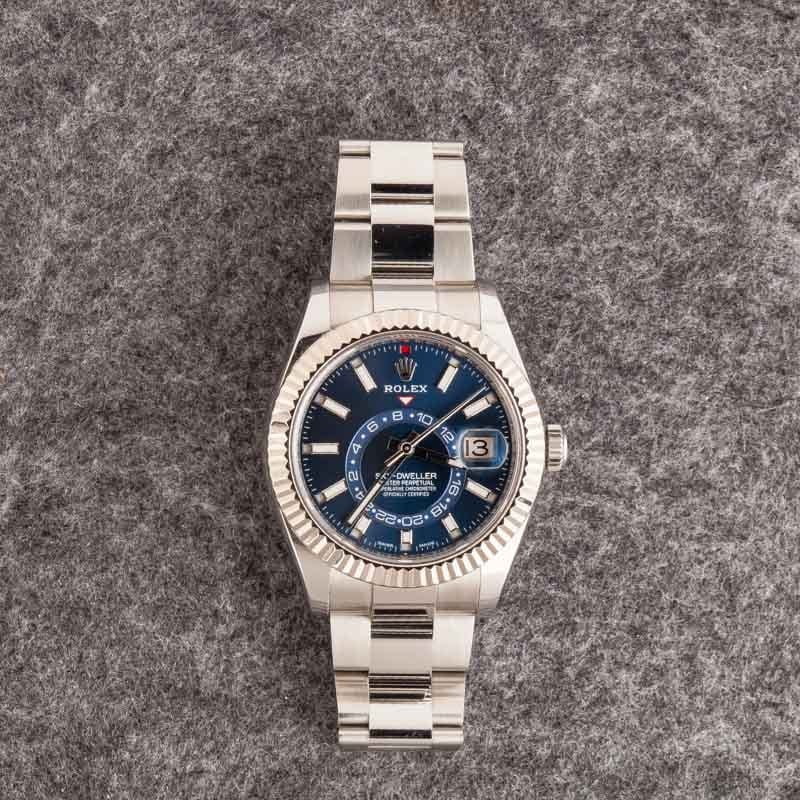 Pre-owned Rolex Sky-Dweller ref 326934 Blue Dial