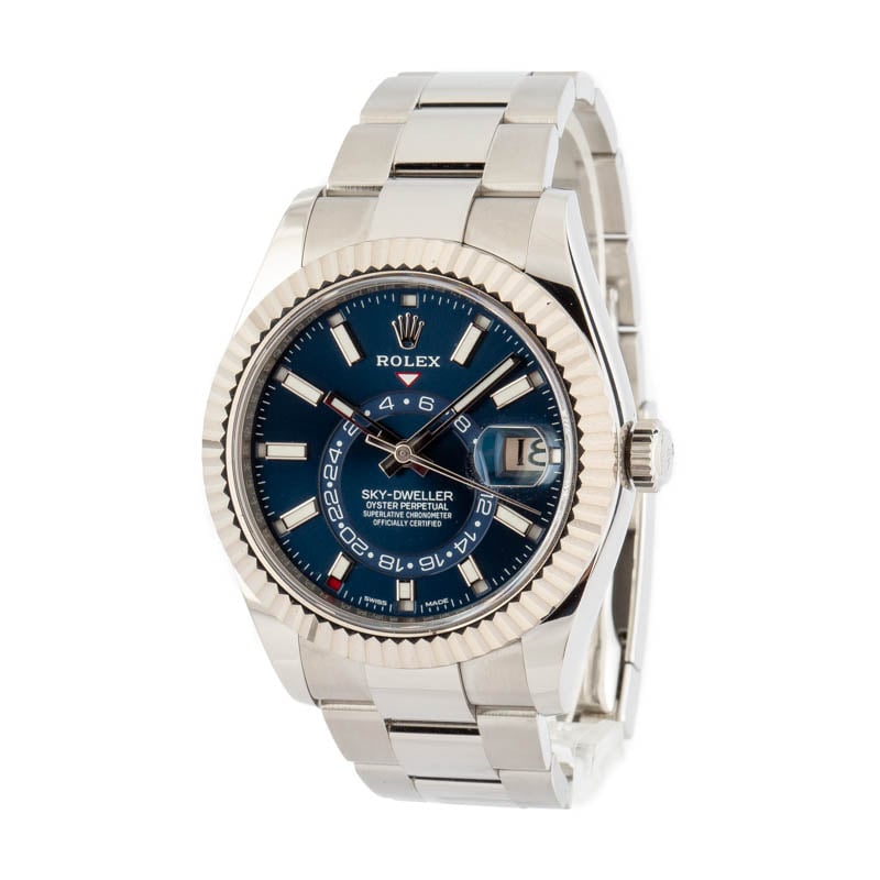 Pre-Owned Rolex Sky-Dweller 326934 Blue Luminous Dial