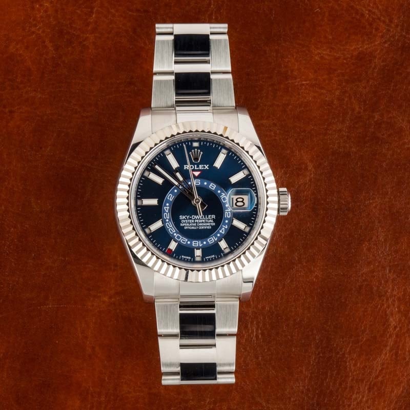 Pre-Owned Rolex Sky-Dweller 326934 Blue Luminous Dial