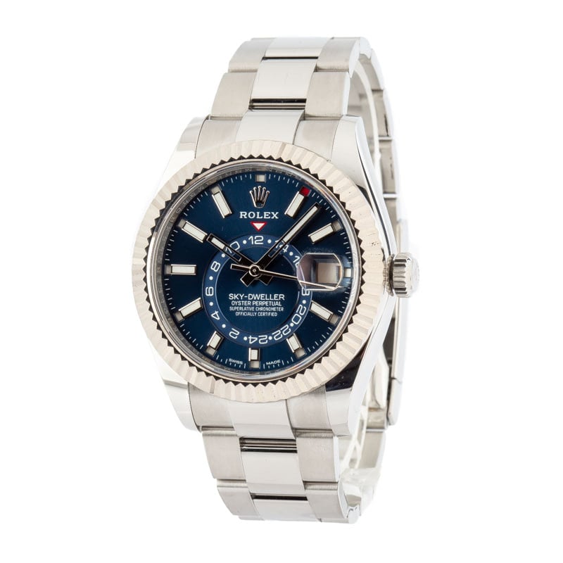 Pre-Owned Rolex Sky-Dweller 326934 Blue Luminous Dial