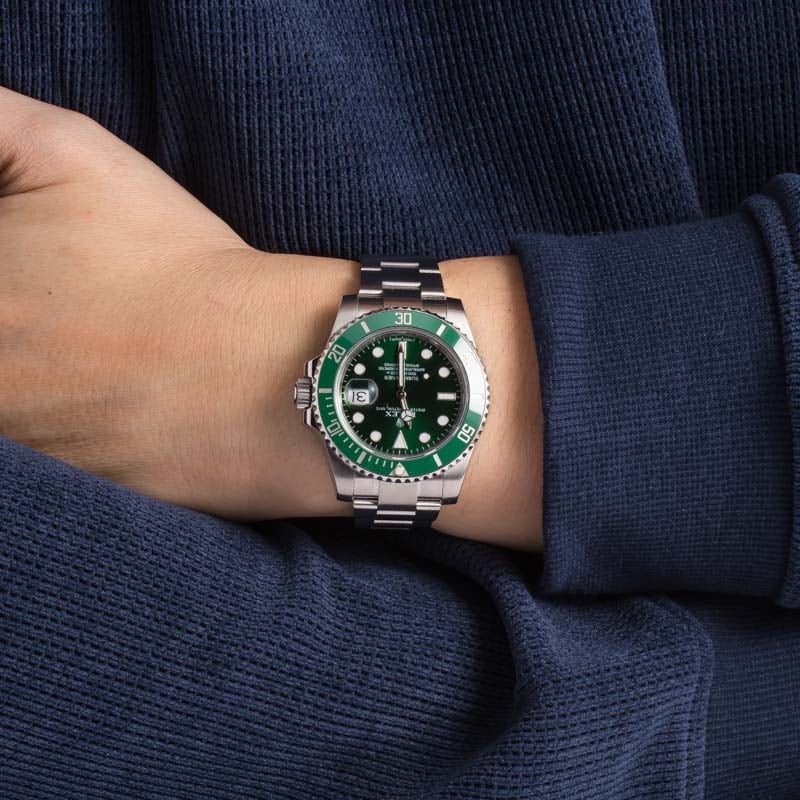 Pre-Owned Rolex Submariner 116610LV Green Hulk