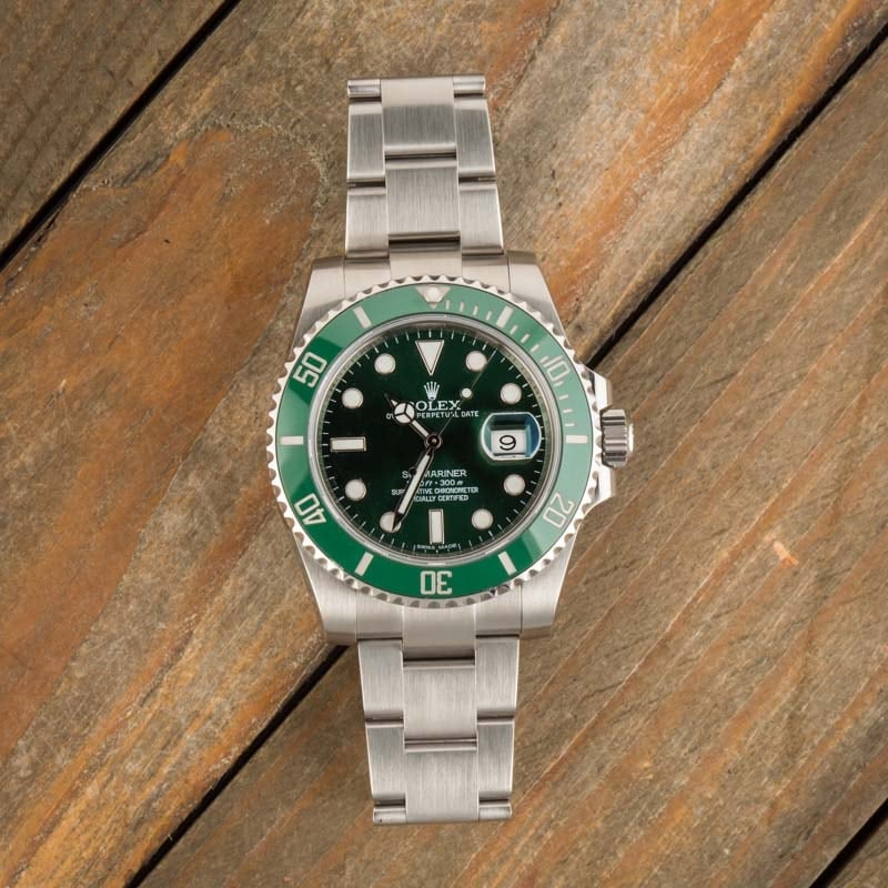 Pre-Owned Rolex Submariner 116610LV Green Hulk