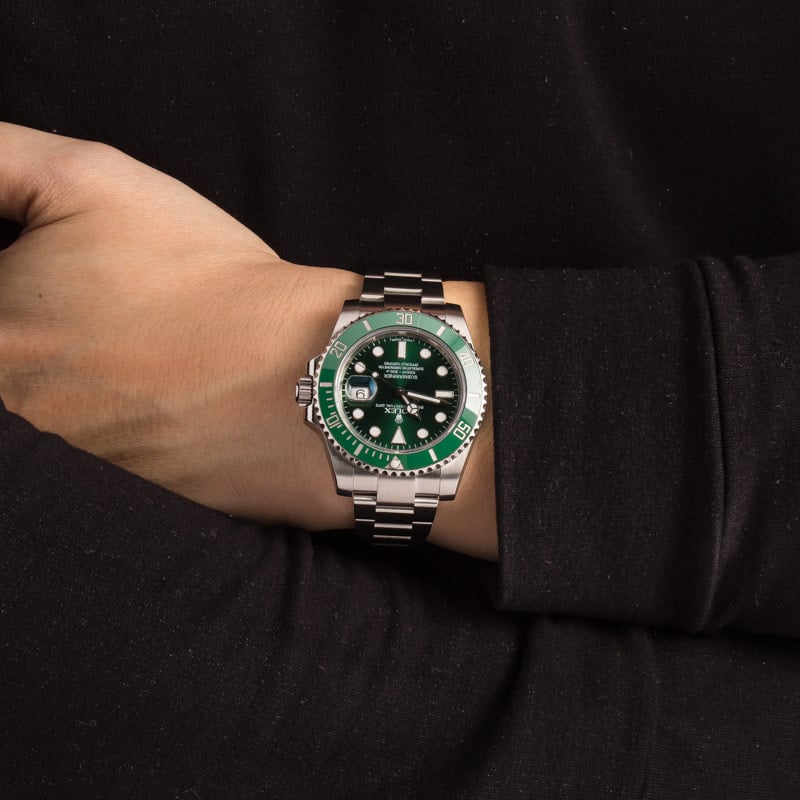 Pre-Owned Rolex Submariner 116610LV Green Hulk