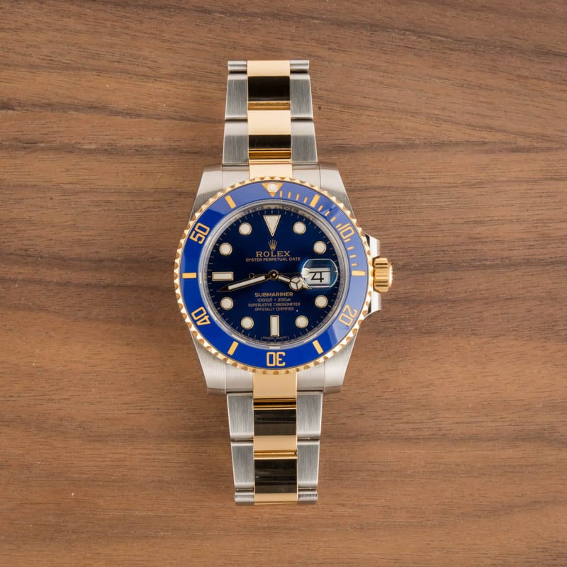 Used Rolex Submariner 116613LB Blue Dial