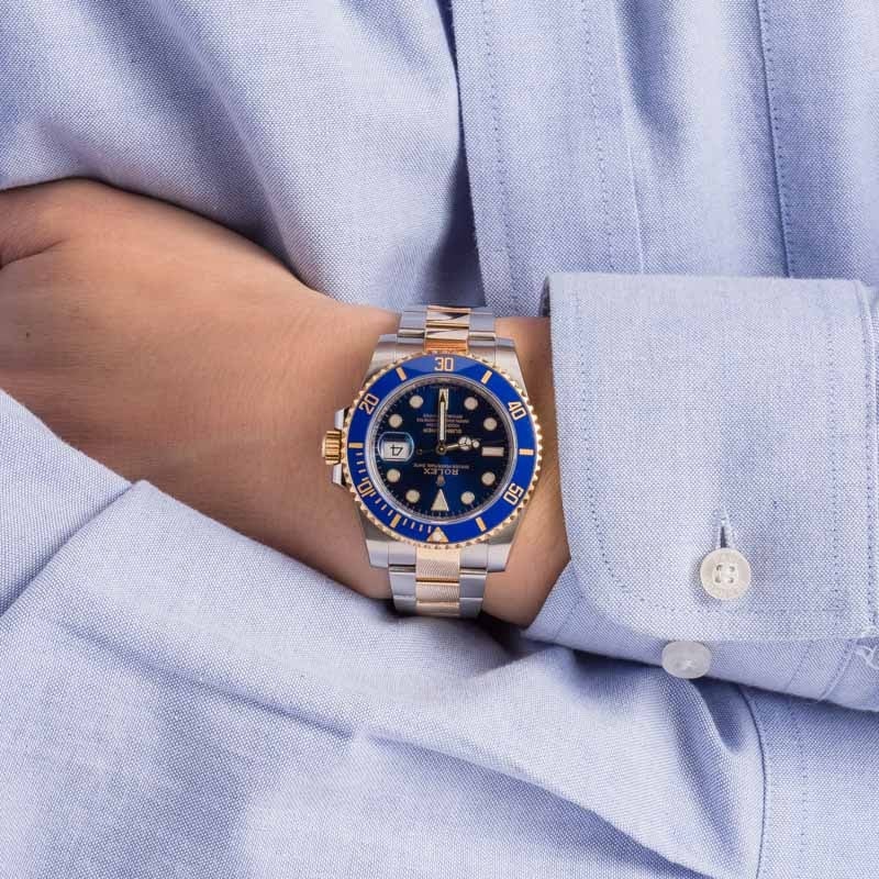 Used Rolex Submariner 116613LB Blue Dial