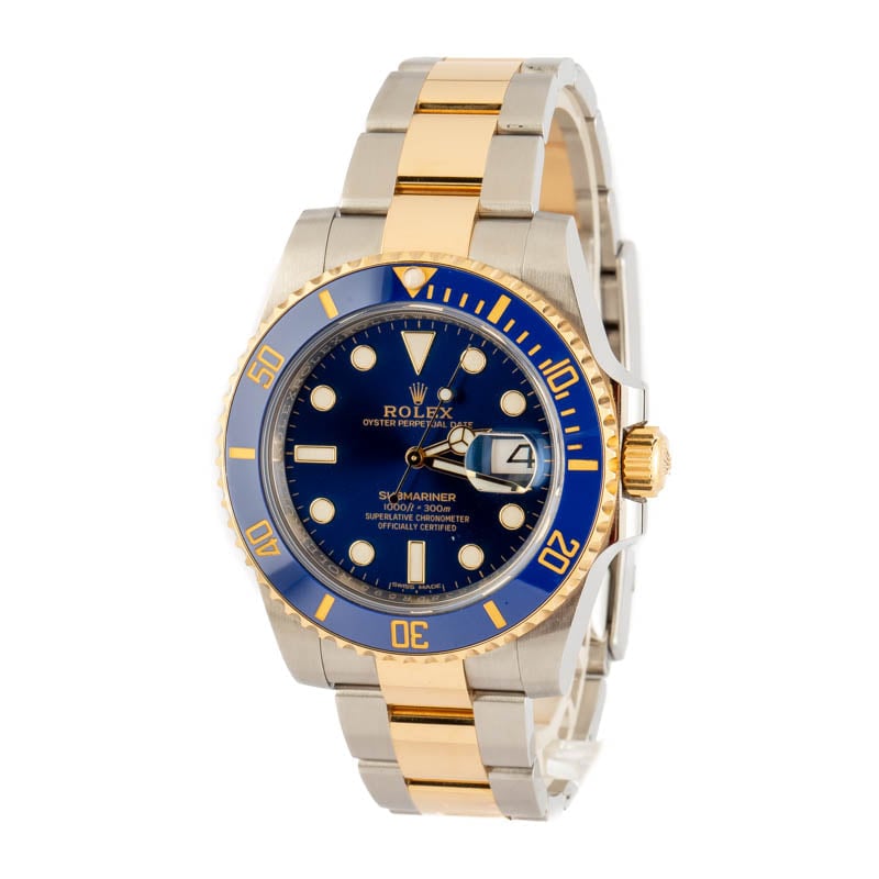 Used Rolex Submariner 116613LB Blue Dial