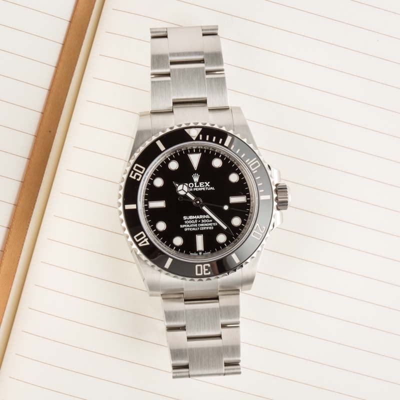 Rolex Submariner 124060 Black No Date Dial