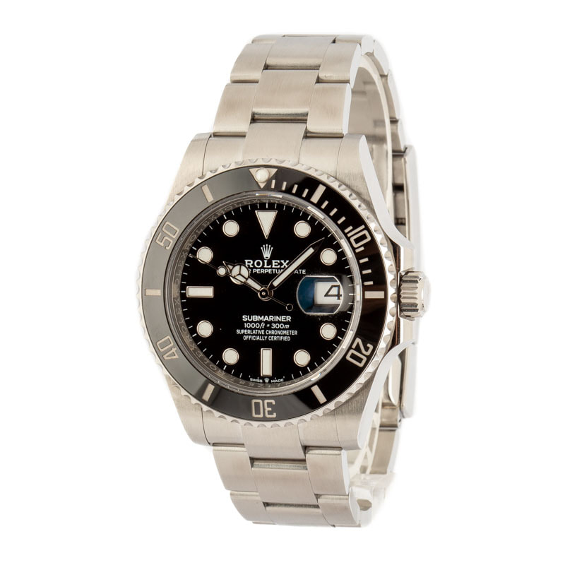 Rolex Submariner Date Black 126610 Stainless Steel Watch, Used, Mens | Bob's Watches