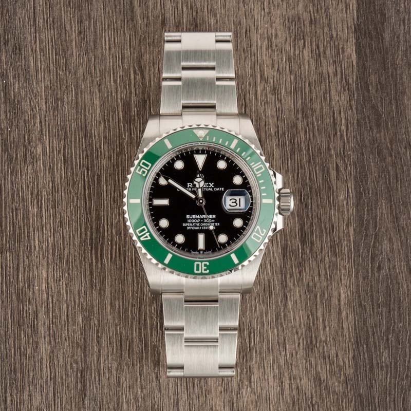 Mens Rolex Submariner 126610LV Green Ceramic Bezel