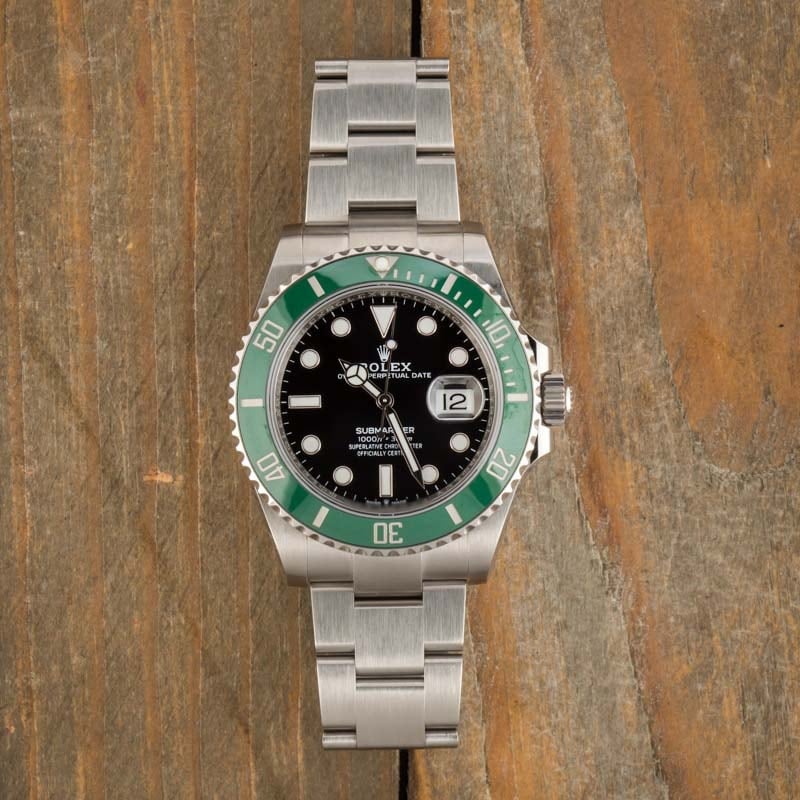 Rolex Submariner Kermit Starbucks 126610LV Stainless Steel Watch (Black  Dial)