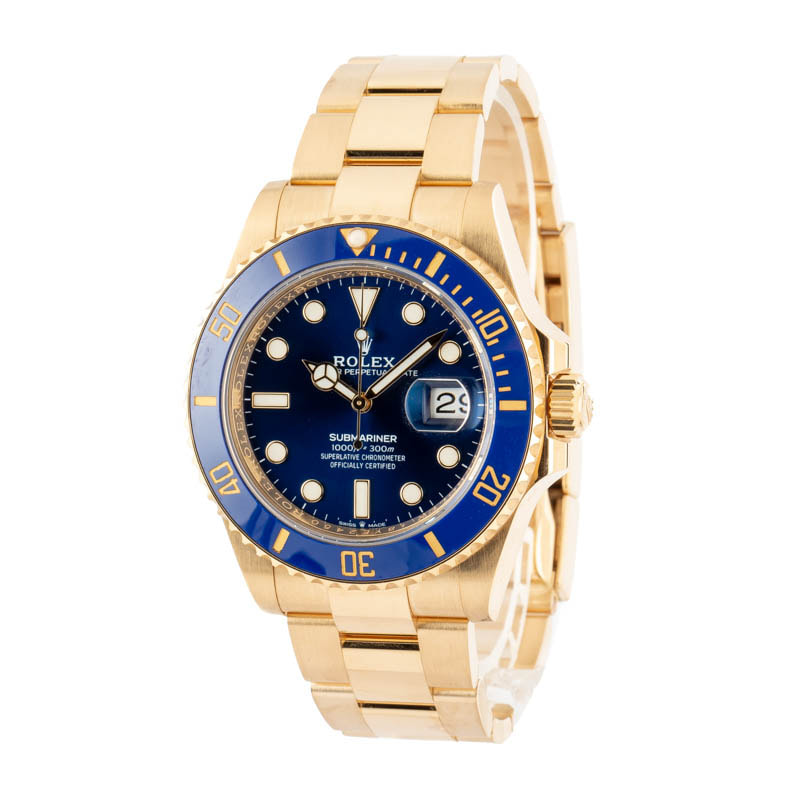 Rolex Submariner 126618 18k Yellow Gold Blue Dial