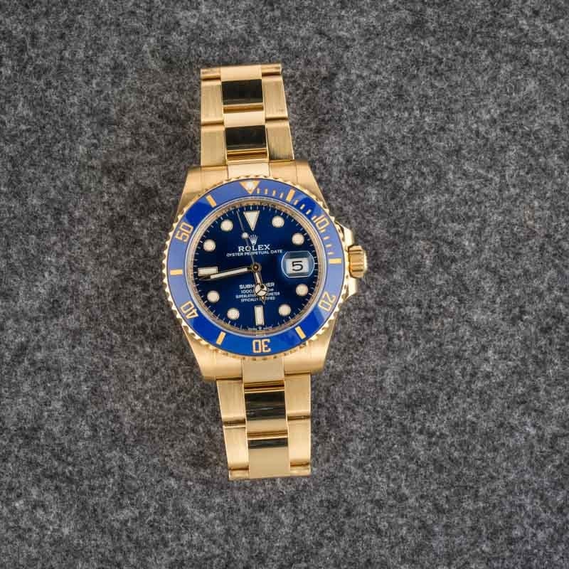 Rolex Submariner ref 126618 18k Yellow Gold Blue Dial