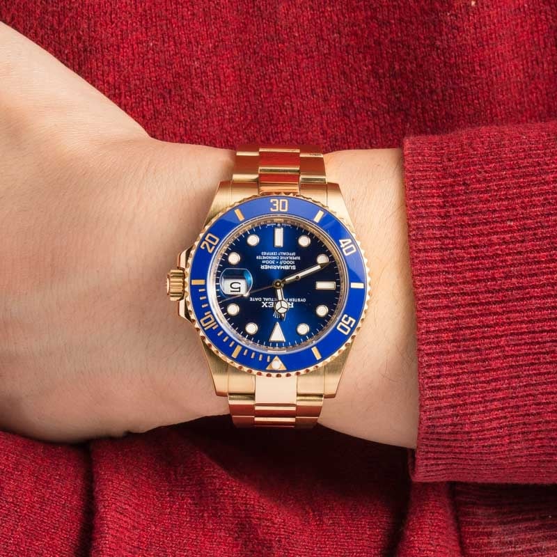 Rolex Submariner ref 126618 18k Yellow Gold Blue Dial