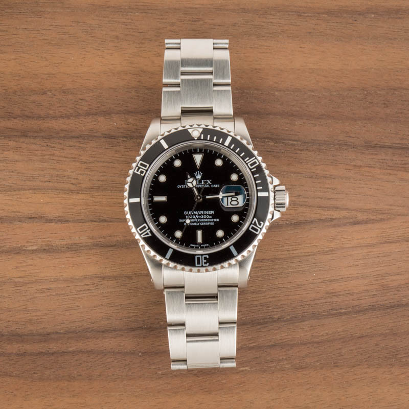 Pre-Owned Rolex Submariner 16610 Black