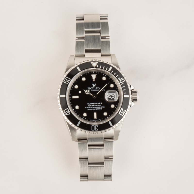 Mens Rolex Submariner 16610 Stainless Steel