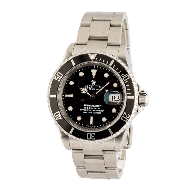 Pre-Owned Rolex Submariner 16610 Black