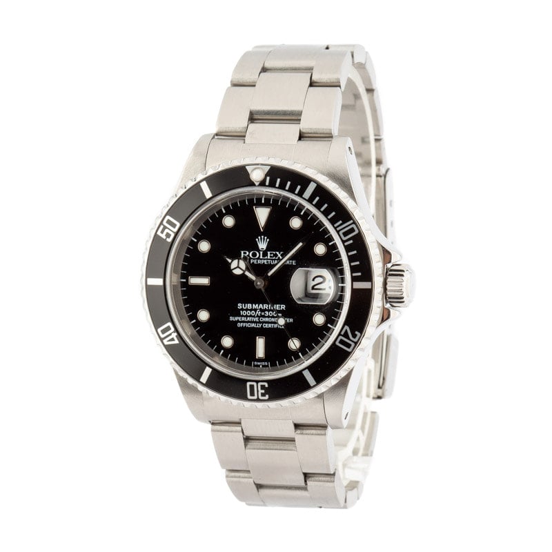 Pre-Owned Rolex Submariner 16610 Black