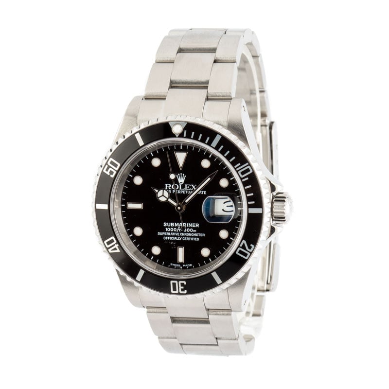 Rolex Oyster Perpetual Submariner 16610 Black Bezel