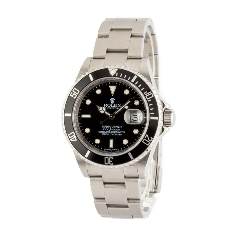 Pre-Owned Rolex Submariner 16610 Black