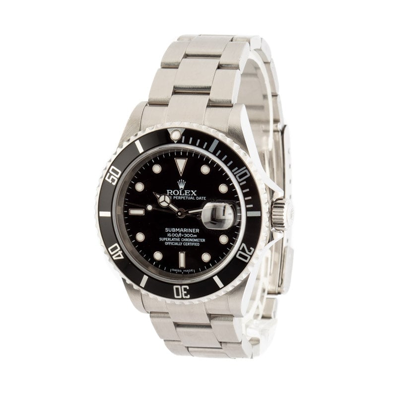 Pre-Owned Rolex Submariner 16610T Stainless Steel Oyster