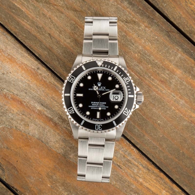 Pre-Owned Rolex Submariner 16610 Stainless Steel