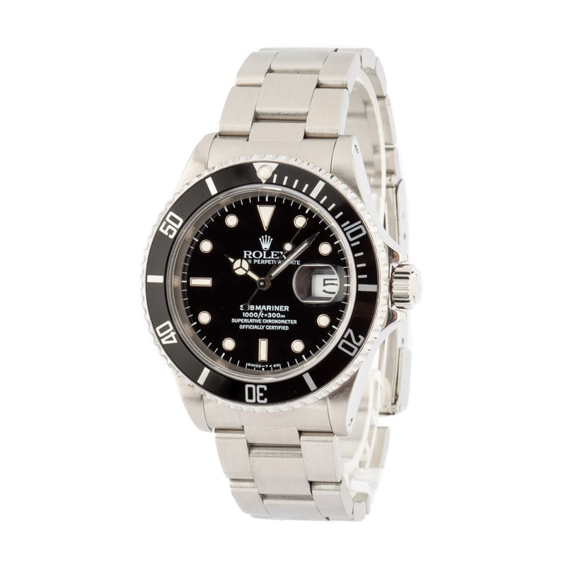 Pre-Owned Rolex Submariner 16610 Stainless Steel