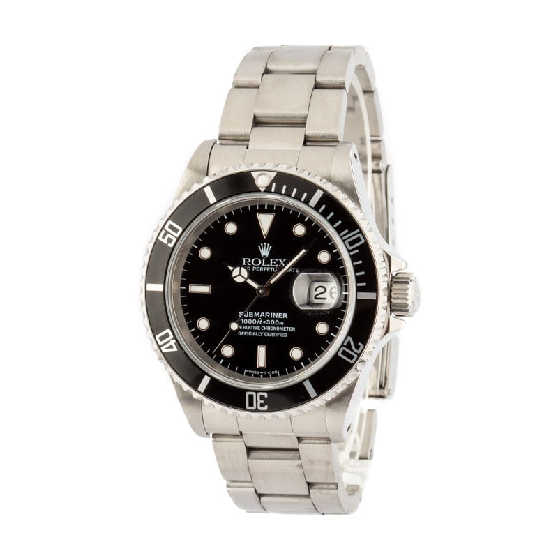 Pre-Owned Rolex Submariner 16610 Black