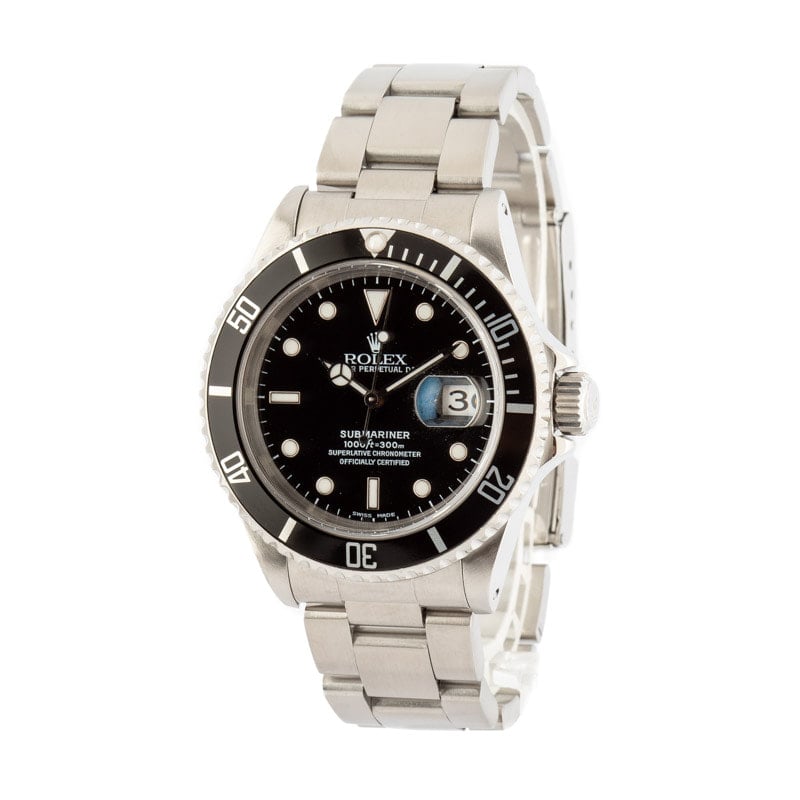 Mens Rolex Submariner 16610 Stainless Steel