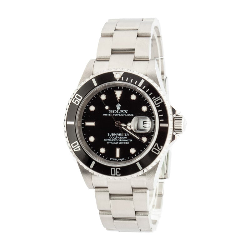 Rolex Submariner Ref 16610T Black Dial