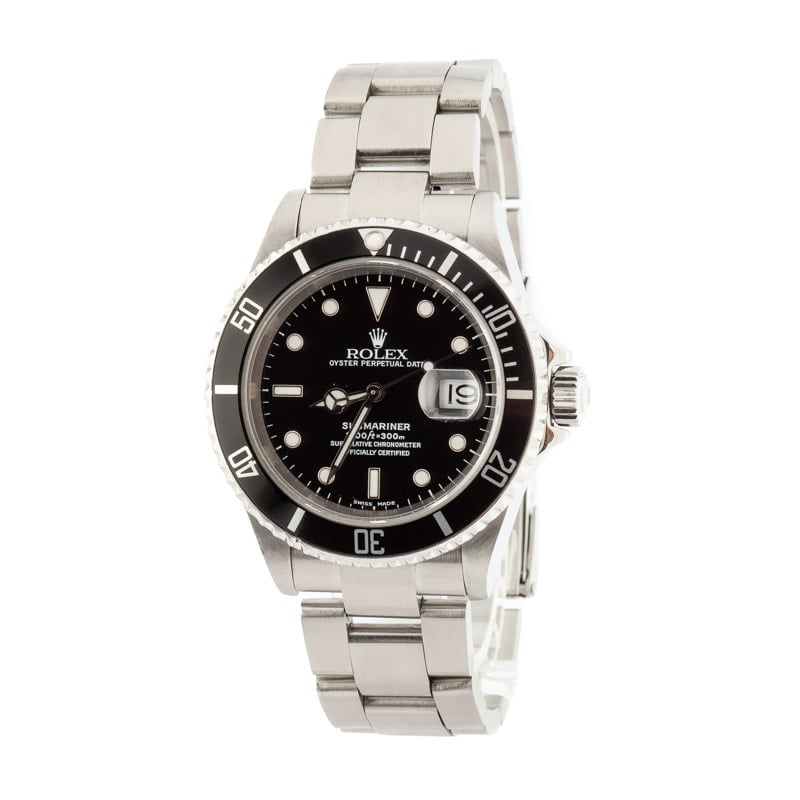 Pre-Owned Rolex Submariner 16610 Stainless Steel