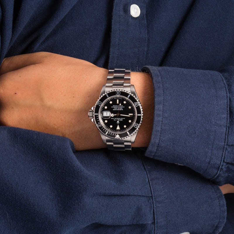 Rolex Stainless Steel Submariner 16610 Black