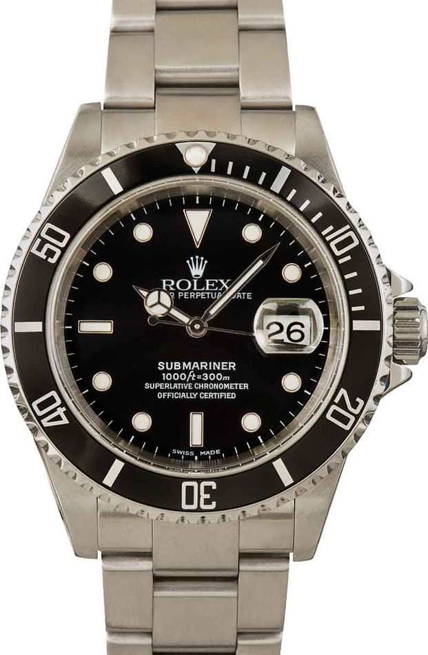 Buy Used Rolex Submariner 16610 Bob s Watches Sku 162278