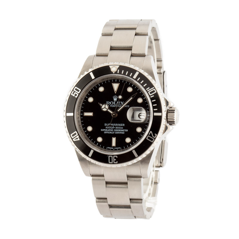 Pre-Owned Rolex Submariner 16610T Stainless Steel Oyster