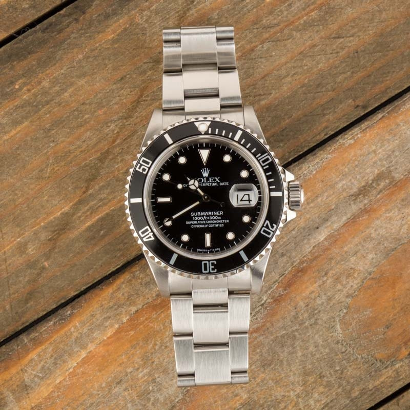 Pre-Owned Rolex Submariner 16610 Stainless Steel