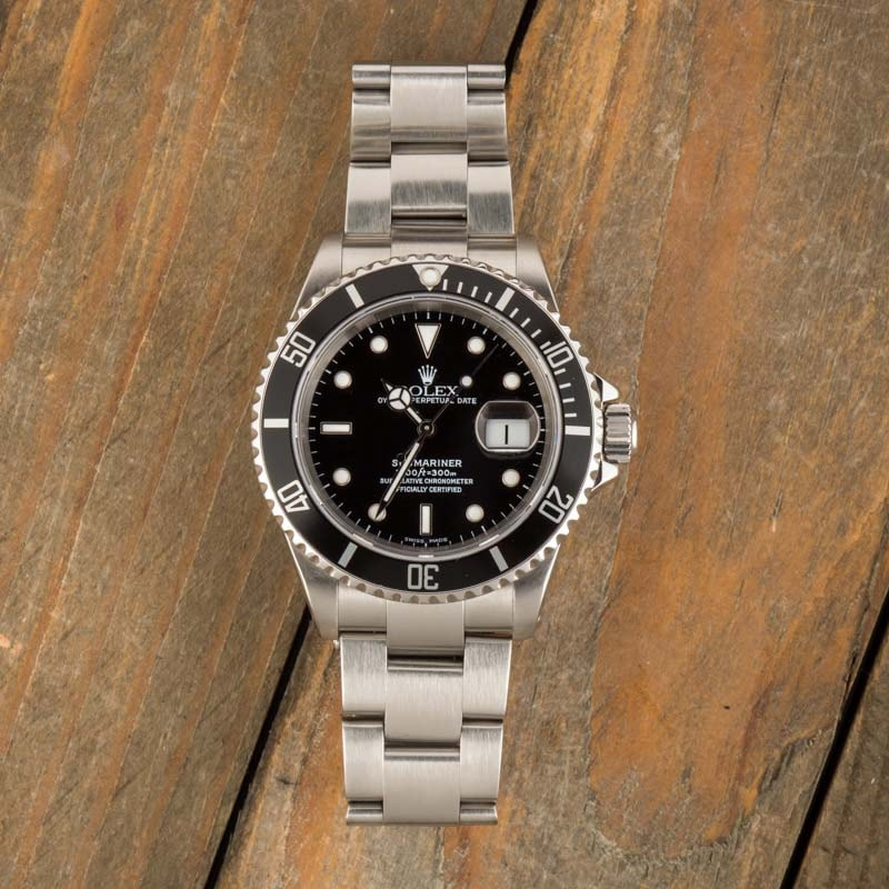 Men's Rolex Submariner 16610 Black