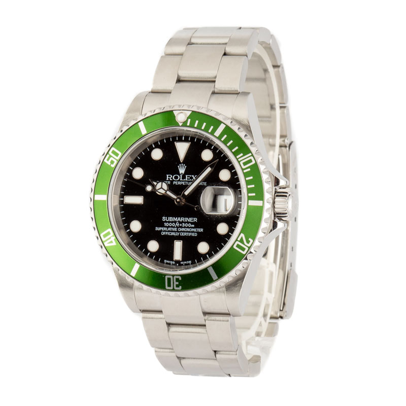 Rolex Submariner "Kermit" 16610LV M Serial Excellent Condition  Complete B&P