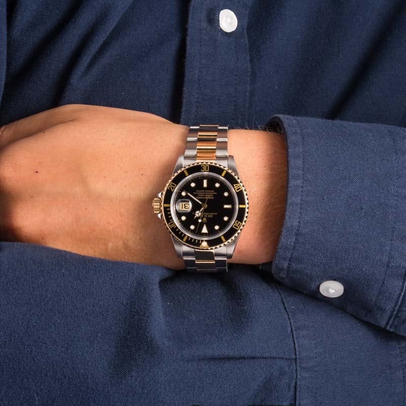 Rolex Submariner 16613 Black and Gold