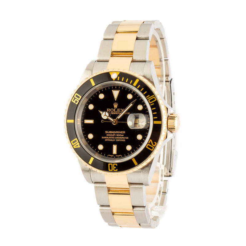 Pre-Owned Rolex Submariner 16613 Black Dial