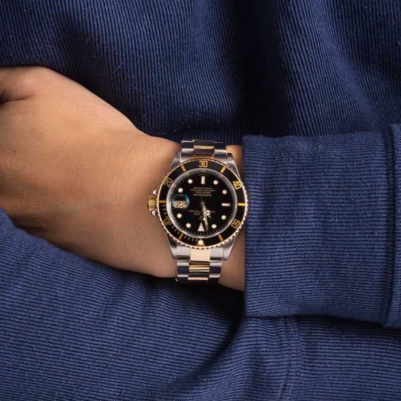 Rolex Submariner Two Tone 16613 Black Bezel