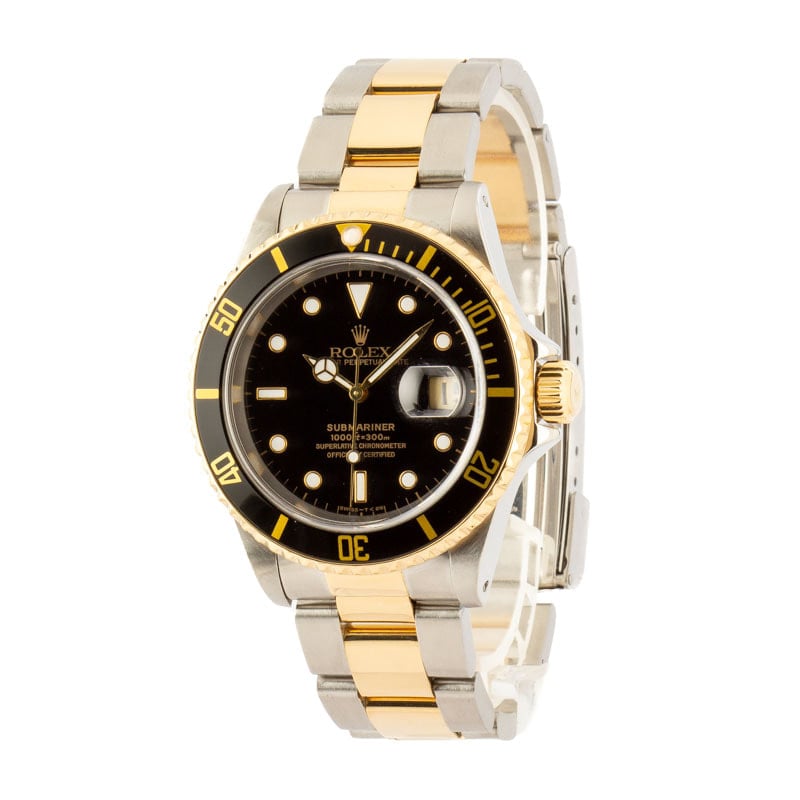 Pre-Owned Rolex Submariner 16613 Black Dial