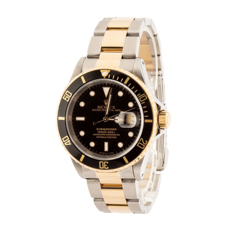 Rolex Submariner Two-Tone 16613 Black Watch