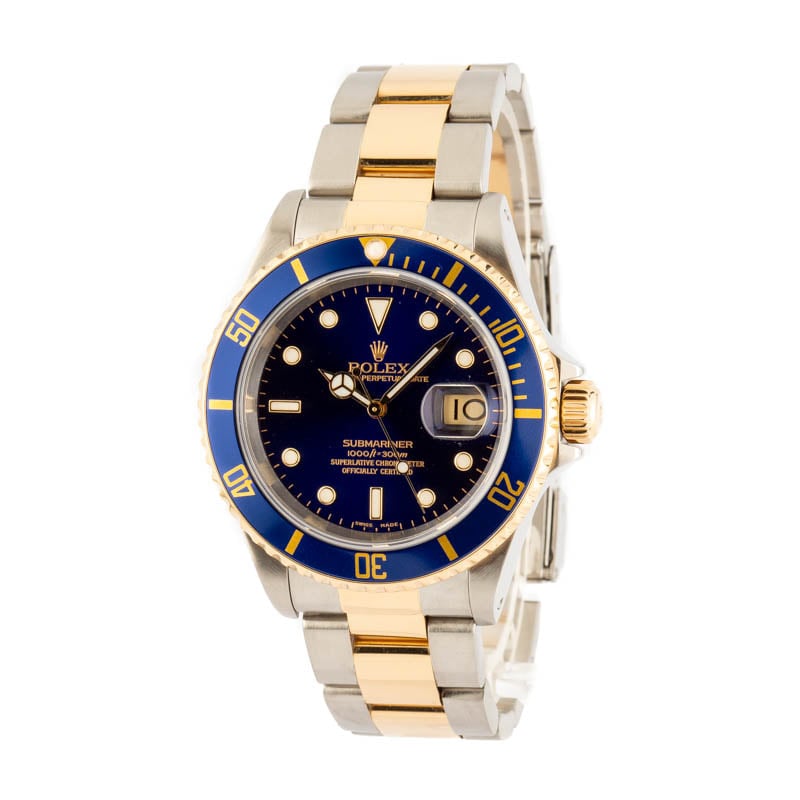 Rolex Submariner 16613 Blue Dial Two Tone