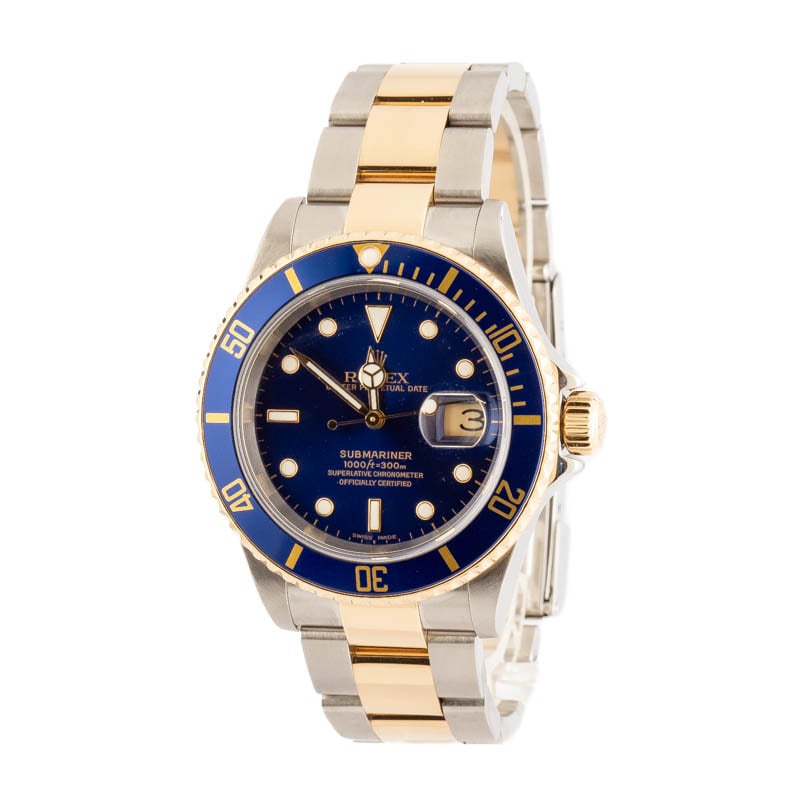 Rolex Submariner Ref 16613T Blue Dial